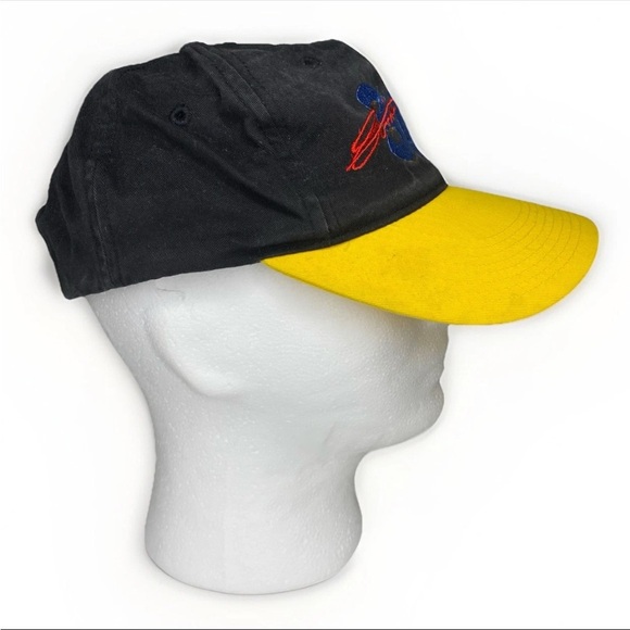 Vintage NASCAR M&M Racing Ernie Irvan 36 Black Yellow Hat Baseball Cap - Picture 3 of 7